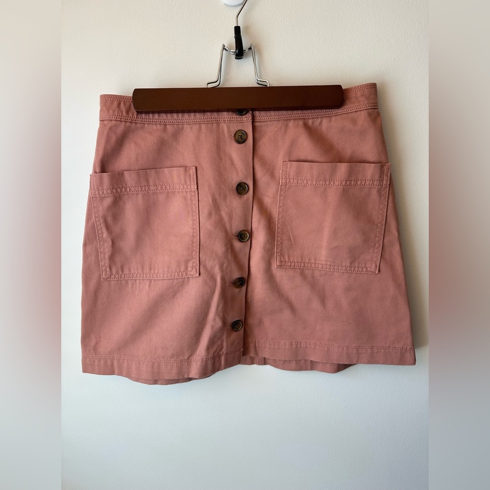 Old Navy Button Front Pocket Mini Skirt